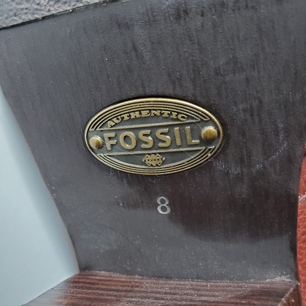 Vintage Fossil Brand 70's Style Boho Genuine Leather Boots Western Festival 8 - Picture 3 of 13